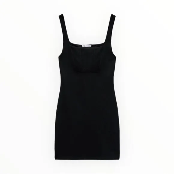 ZARA | Black | MINI DRESS - Picture 2 of 5
